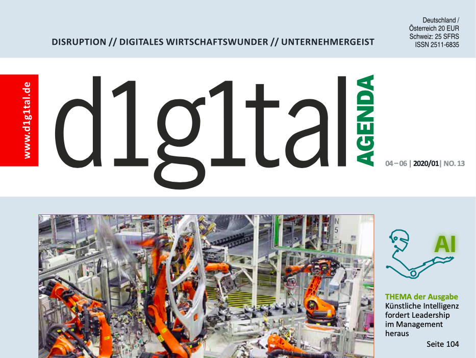 Die Ausgabe 2020/01 der d1g1tal AGENDA vereint Digitalisierung und Nachhaltigkeit. Wissenschaftlich, praktisch und unternehmerisch werden viele Facetten beleuchtet und Handlungsempfehlungen daraus abgeleitet.